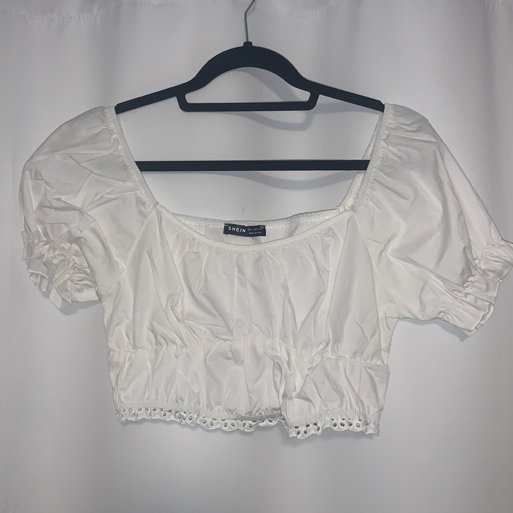 White off the shoulder top